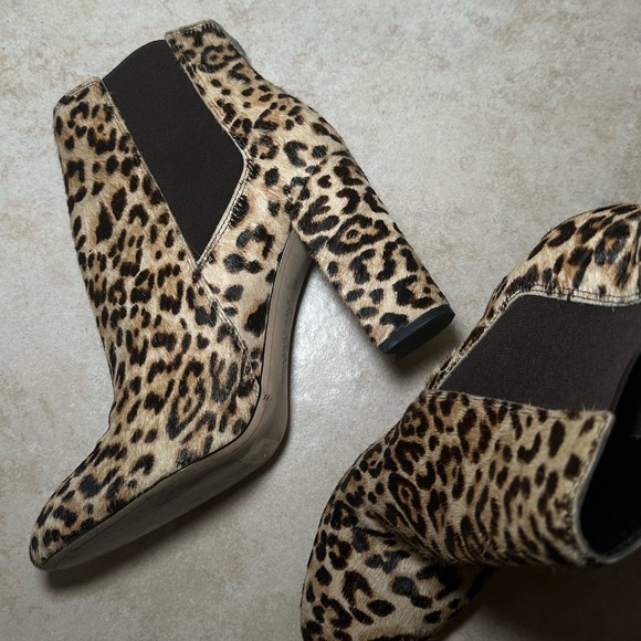 Leopard Print Sam Edelman Cow Hair Boots - Picture 2 of 4